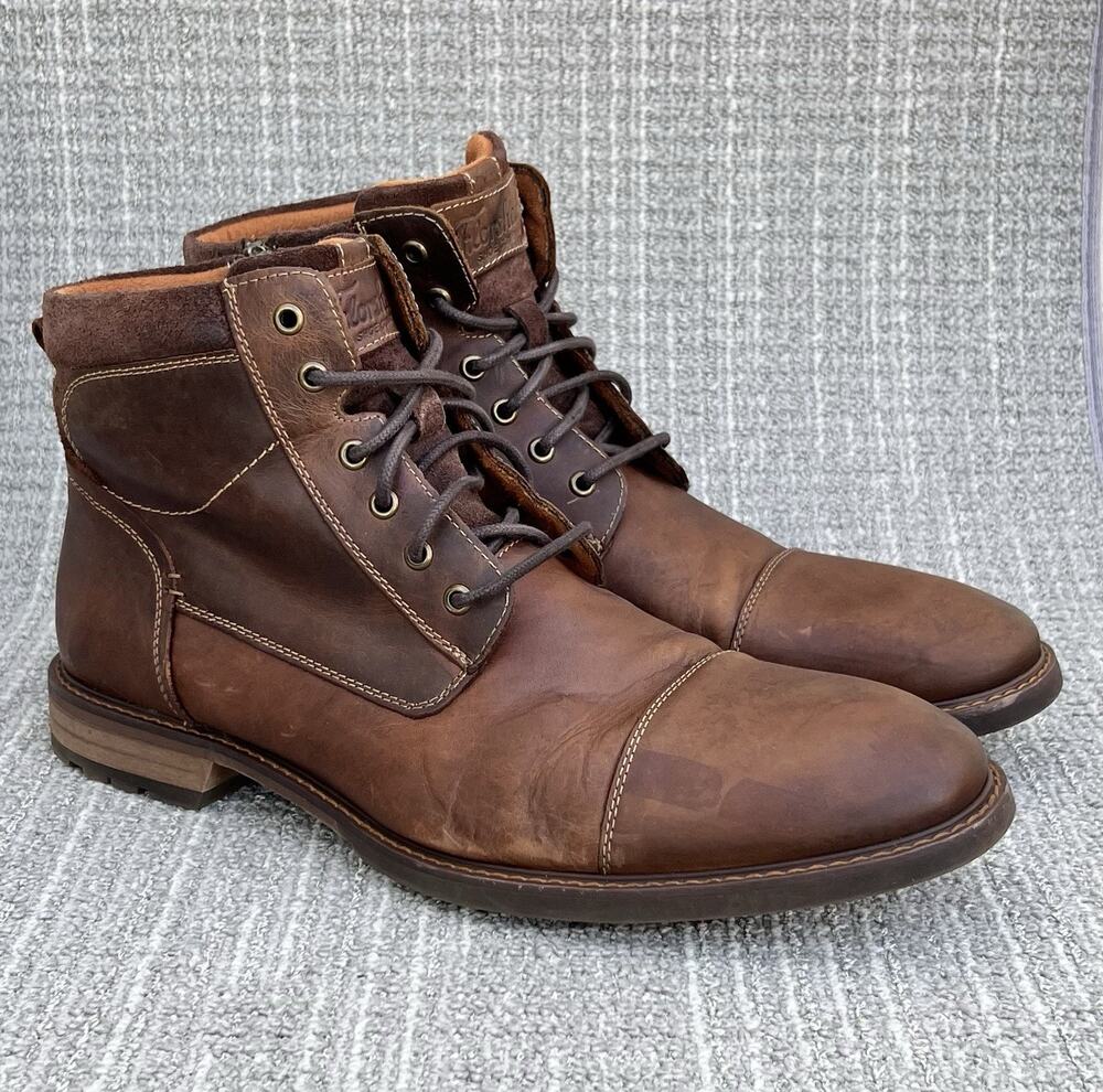 FLORSHEIM Chalet Brown Leather Cap Toe Boot Men's Size 12 US